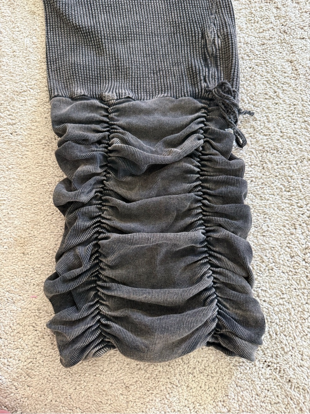 Free People One Ribbed Halter Ruched Mini Dress - Picture 4 of 7